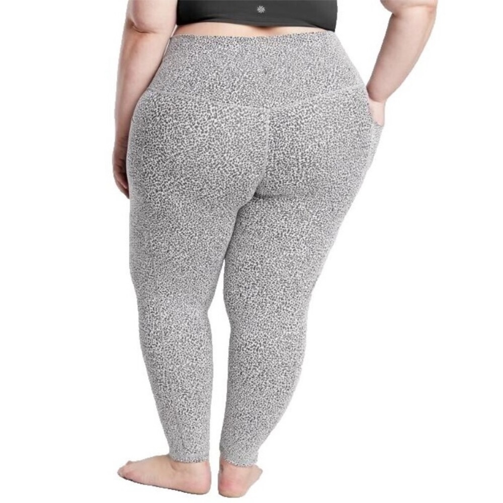 Athleta Salutation Stash Leopard Print Tights - image 2